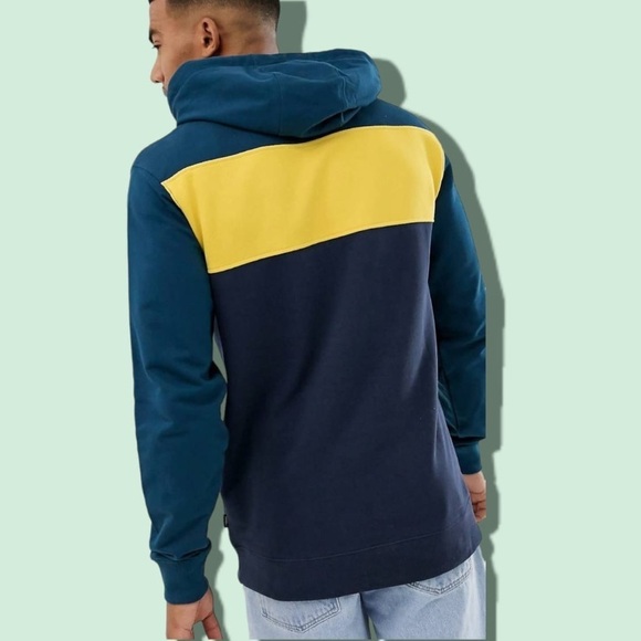 Vans  Vintage Style Colour Block Hoodie with Hood Script, Size M - Picture 2 of 9